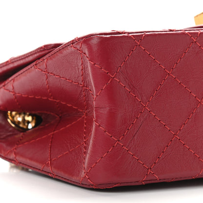 Chanel Aged Calfskin Quilted 2.55 Reissue Mini Flap Red 8 of 10