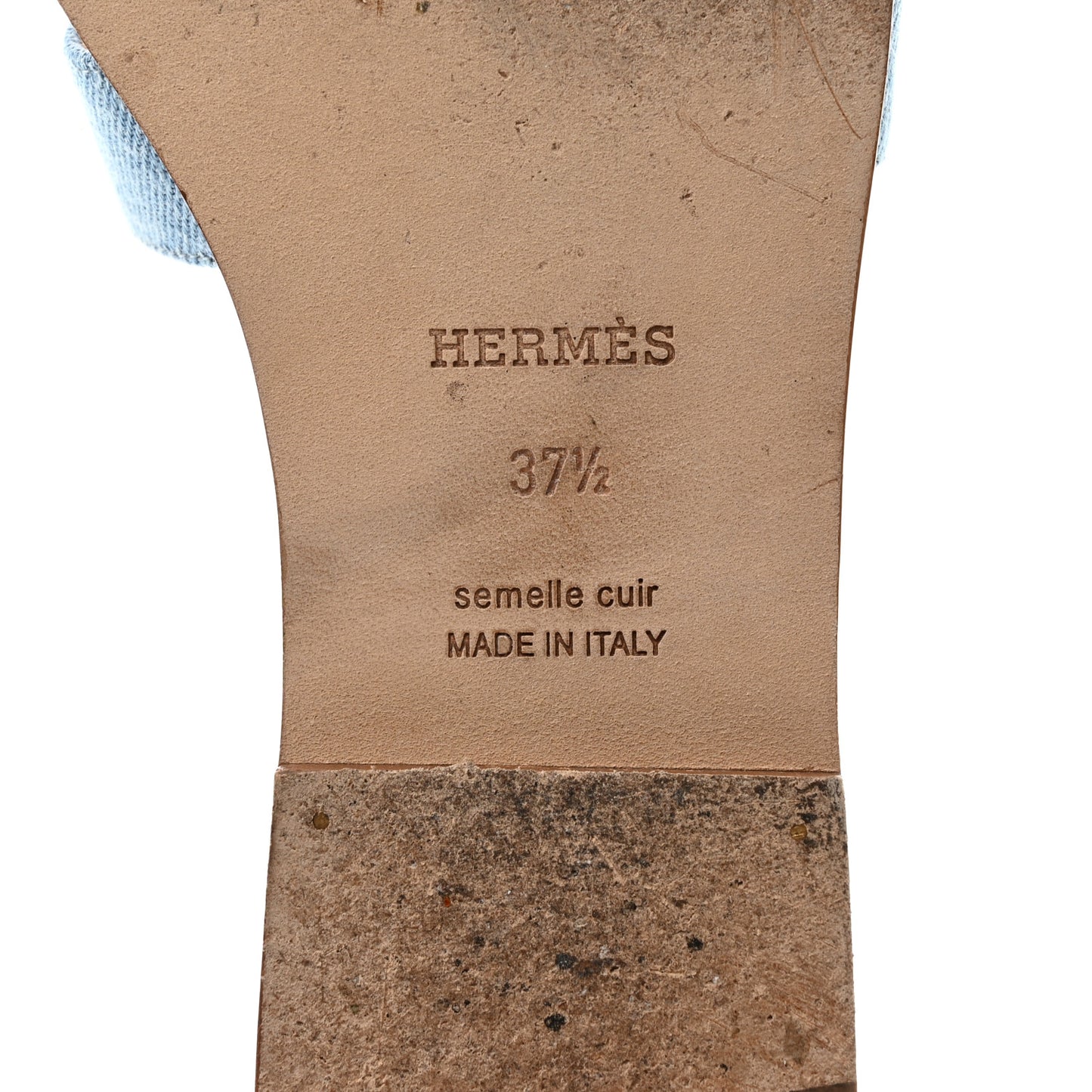 Denim Canvas Oran Sandals 37.5 Bleu Clair