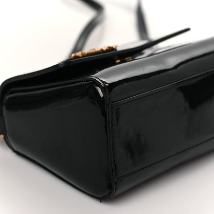 Versace Vernice Barocco Virtus Top Handle Bag Black 6 of 7