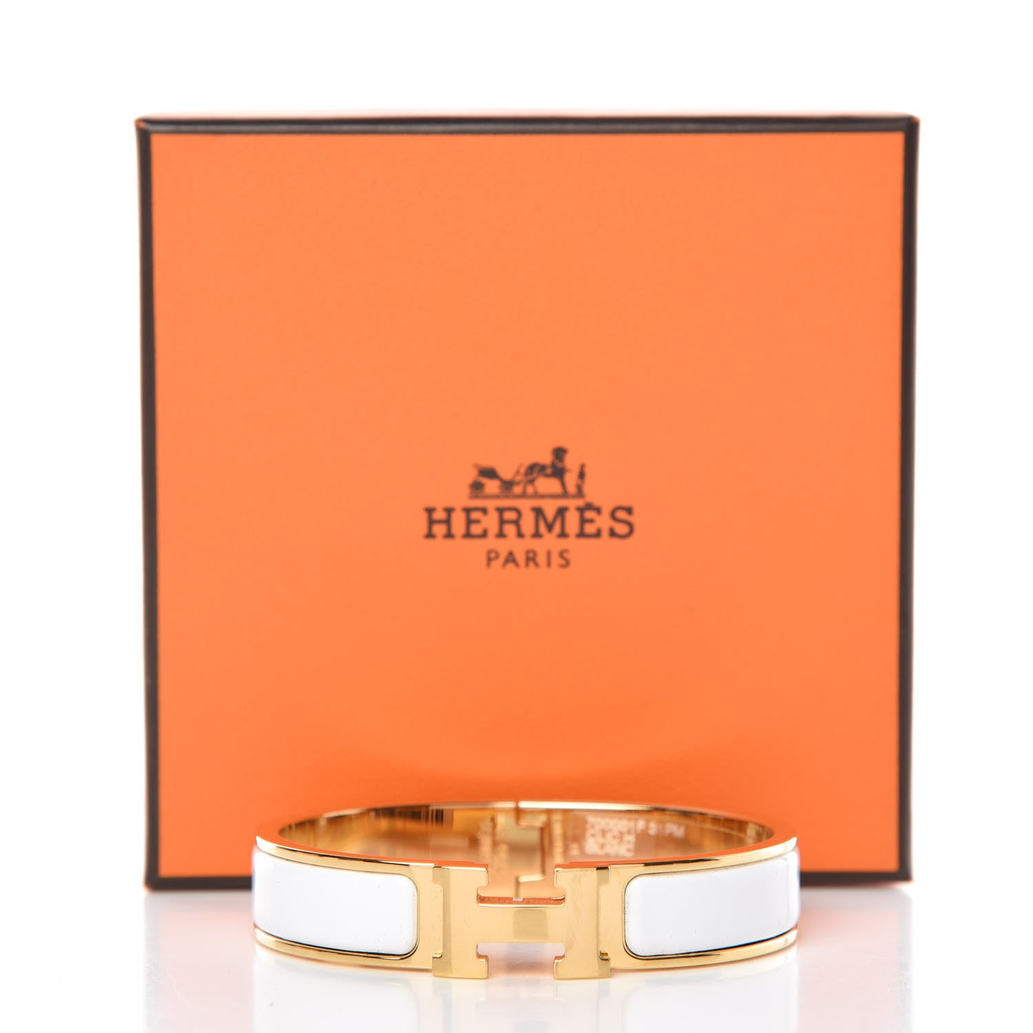 Hermes Enamel Narrow Clic Clac H Bracelet PM White 6 of 6