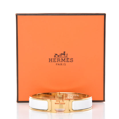 Hermes Enamel Narrow Clic Clac H Bracelet PM White 6 of 6