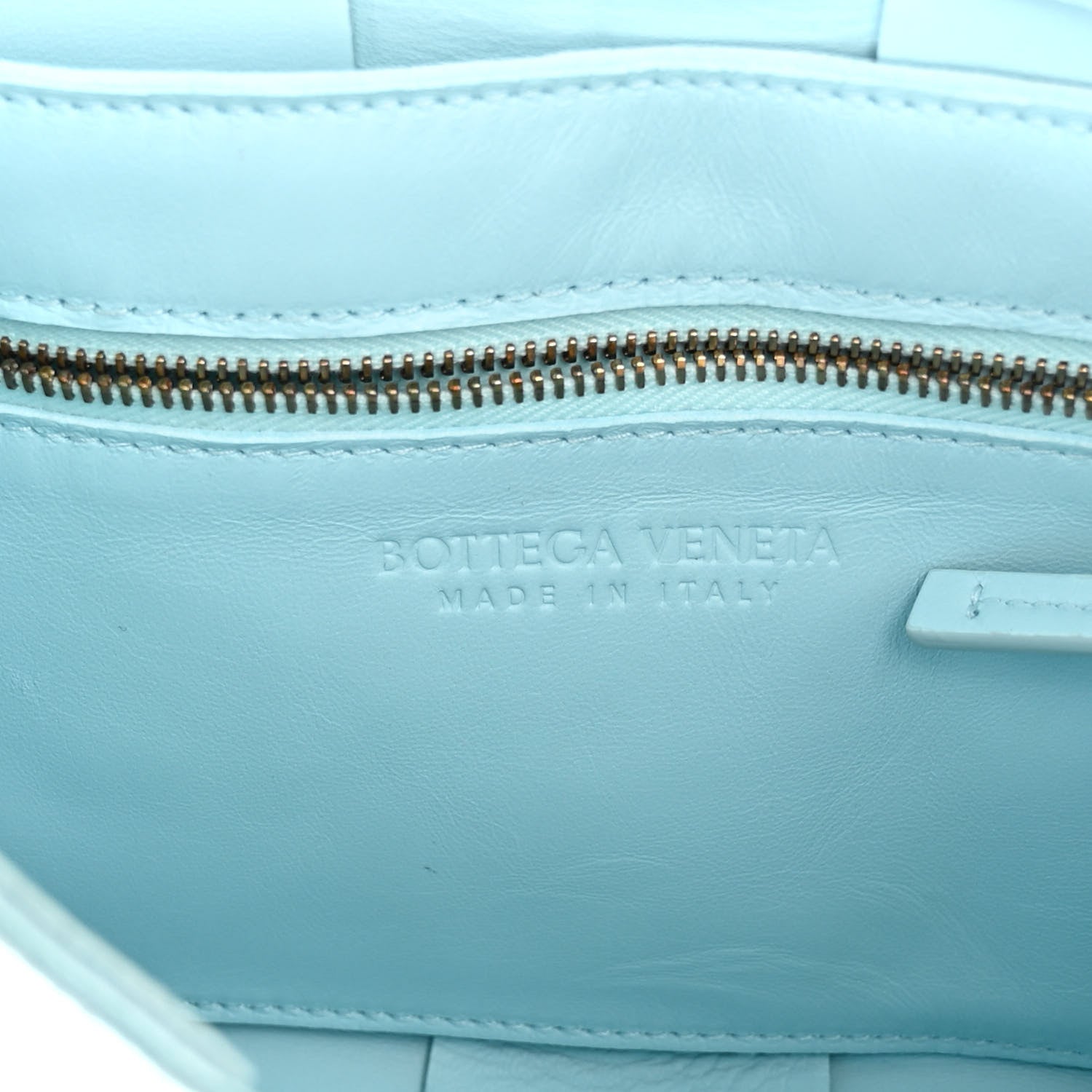 Bottega Veneta Calfskin Maxi Intreccio Cassette Bag Pale Blue 6 of 9