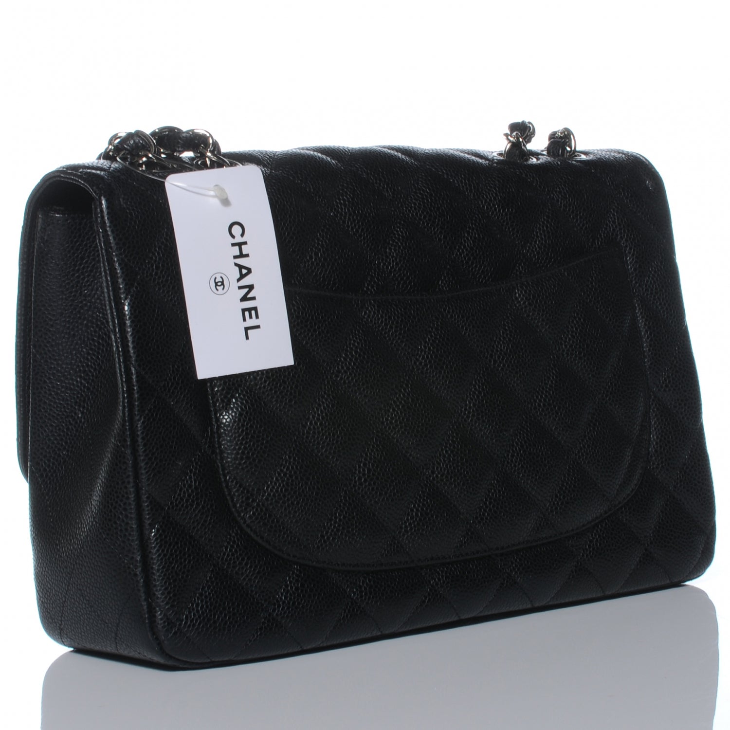 Chanel Caviar Jumbo Single Flap Black 3 of 7