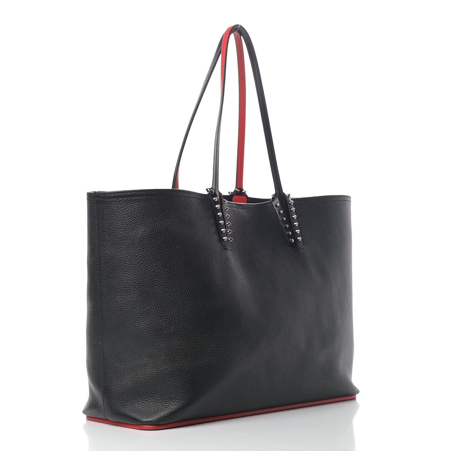 Christian Louboutin Calfskin Spikes East West Cabata Tote Black 3 of 9