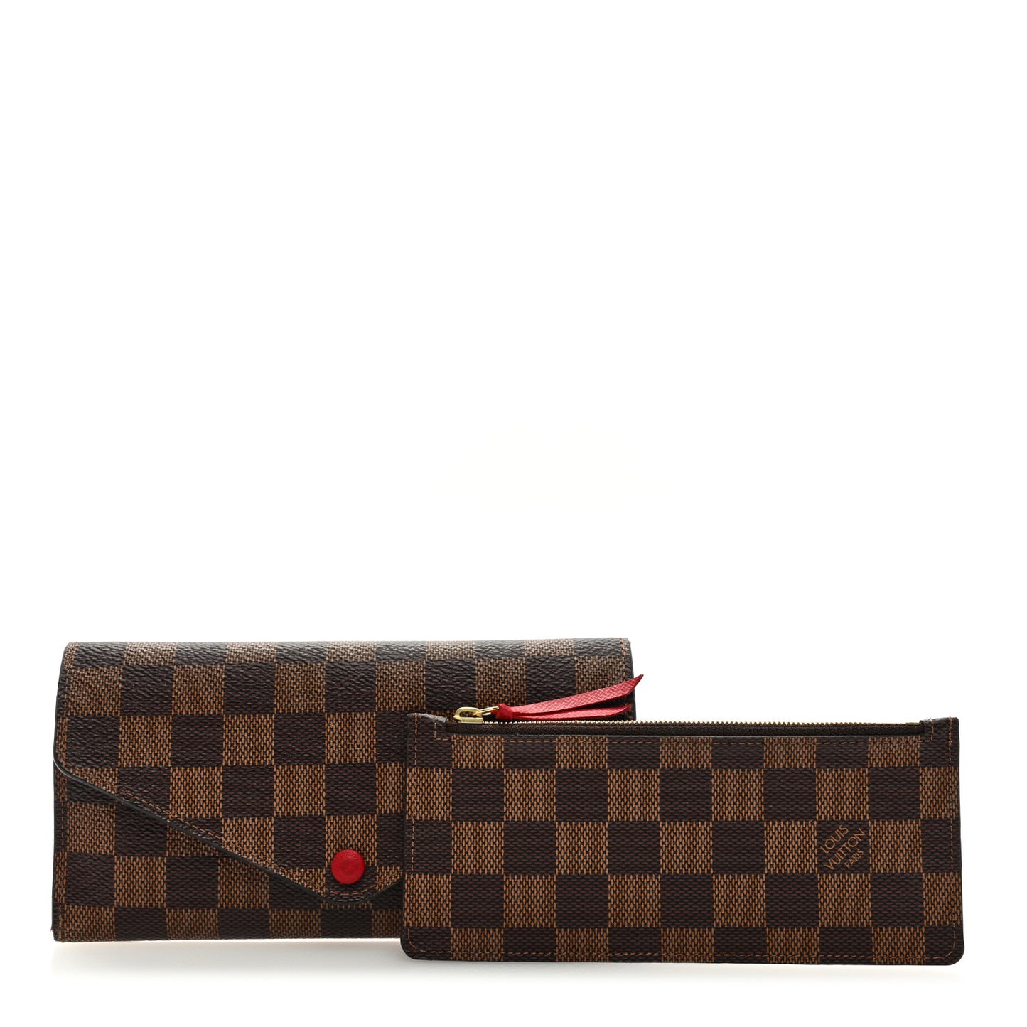 Damier Ebene Josephine Wallet Red