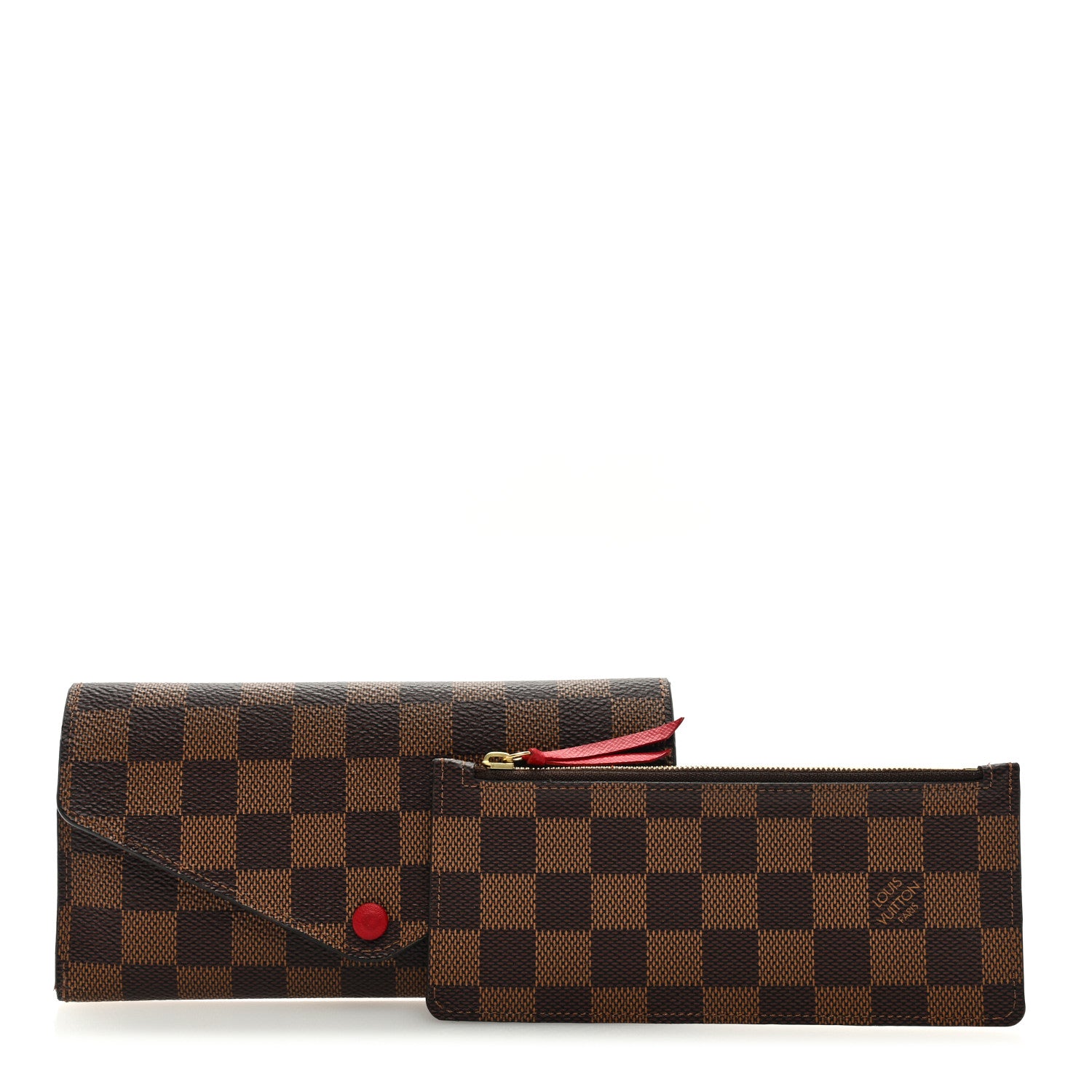 Louis Vuitton Damier Ebene Josephine Wallet Red 1 of 7