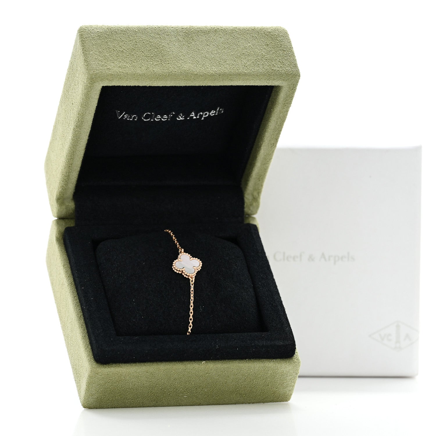 Van Cleef & Arpels 18K Yellow Gold Mother of Pearl Sweet Alhambra Bracelet 5 of 5