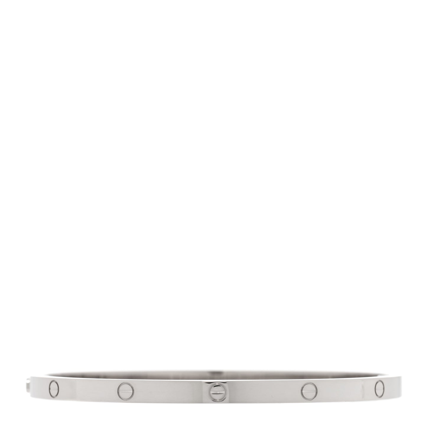 18K White Gold Small LOVE Bracelet 17