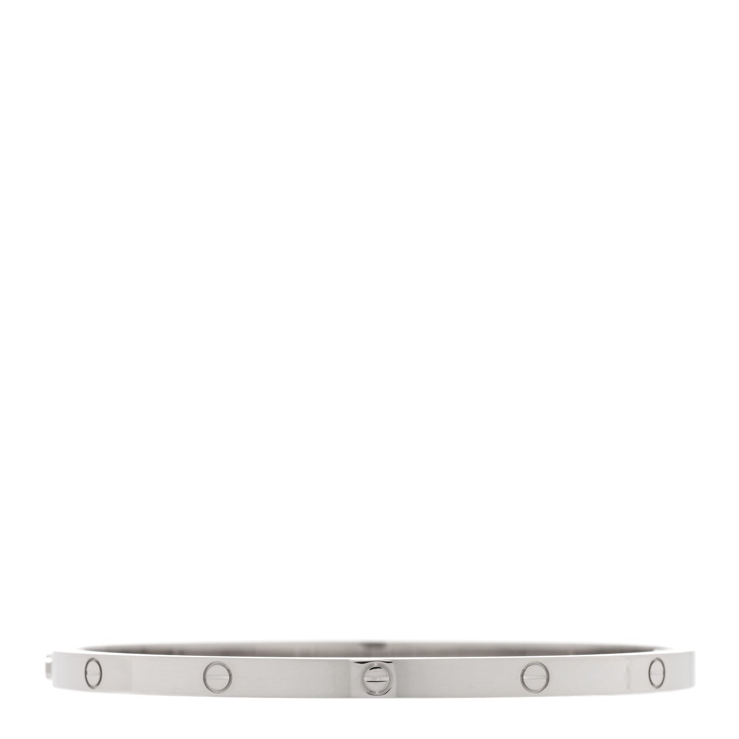 Cartier 18K White Gold Small LOVE Bracelet 17 2 of 7