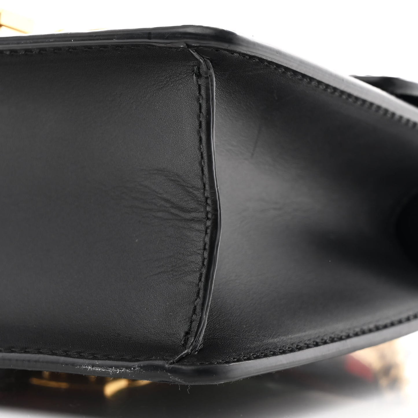 Calfskin Mini Sylvie Chain Shoulder Bag Black