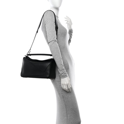 Loewe Calfskin Medium Puzzle Bag Black 2 of 13