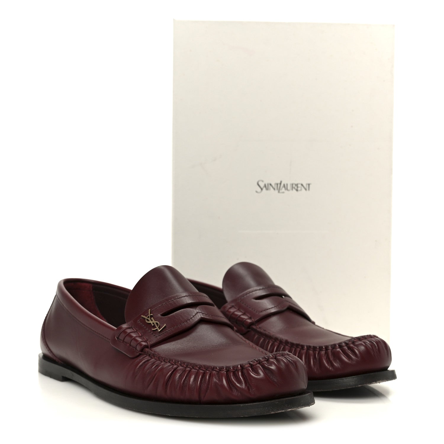 Saint Laurent Vitellino Lux Laurent 05 Mocassins 39.5 Vendome Red 10 of 10