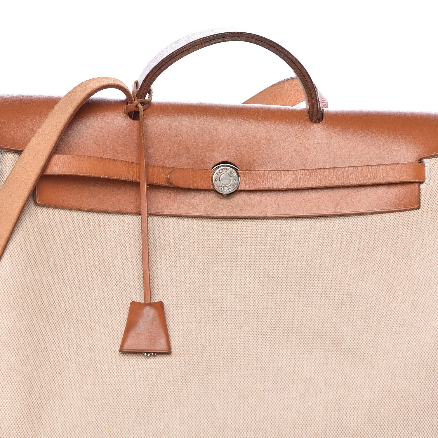Hermes Toile Vache Calfskin Herbag 39 MM Natural 9 of 14