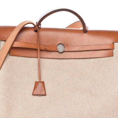 Hermes Toile Vache Calfskin Herbag 39 MM Natural 9 of 14
