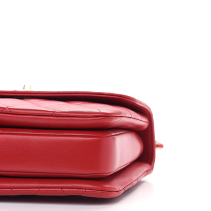 Chanel Lambskin Quilted Small Trendy CC Flap Dual Handle Bag Red 8 of 9