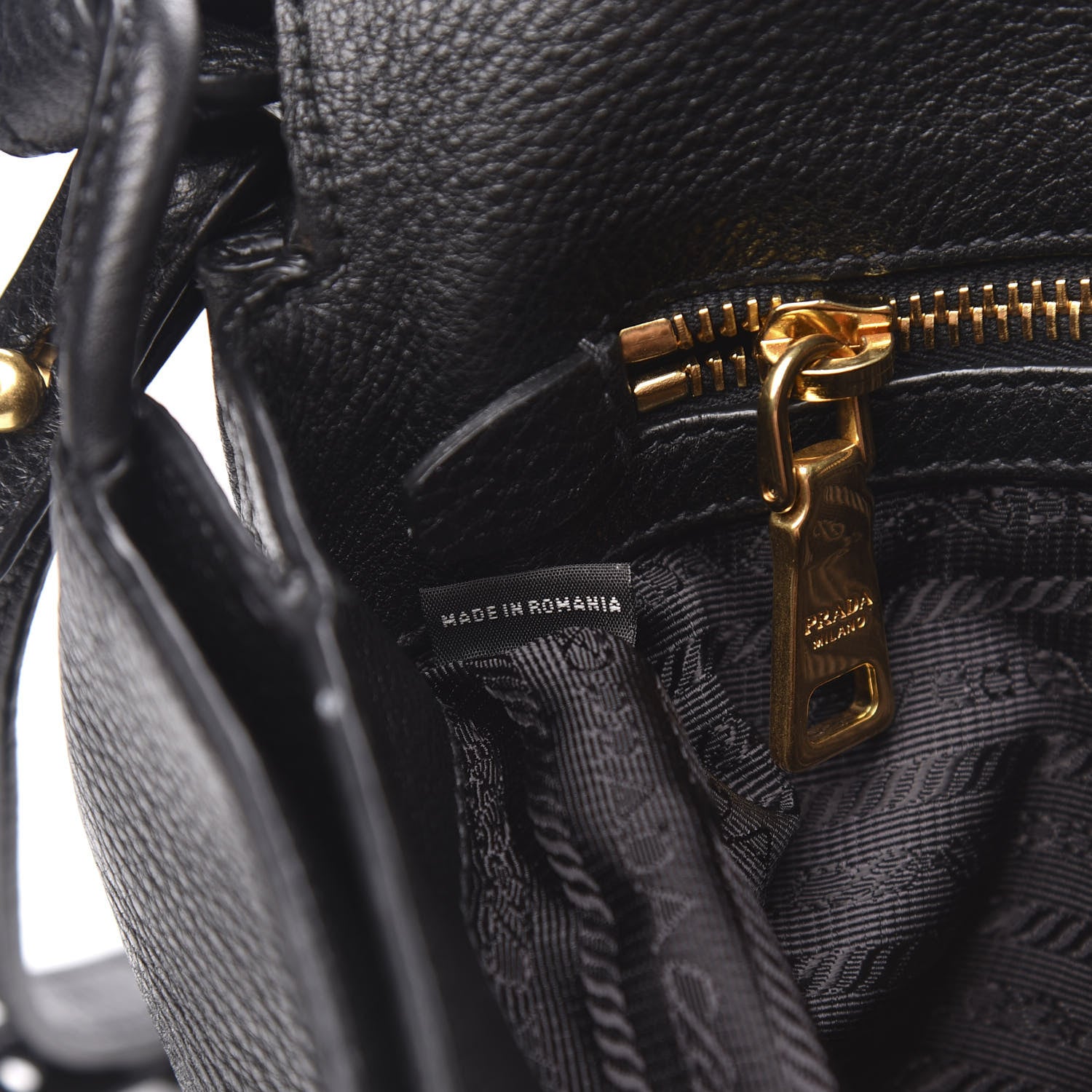 Prada Vitello Daino Flap Crossbody Black 9 of 9