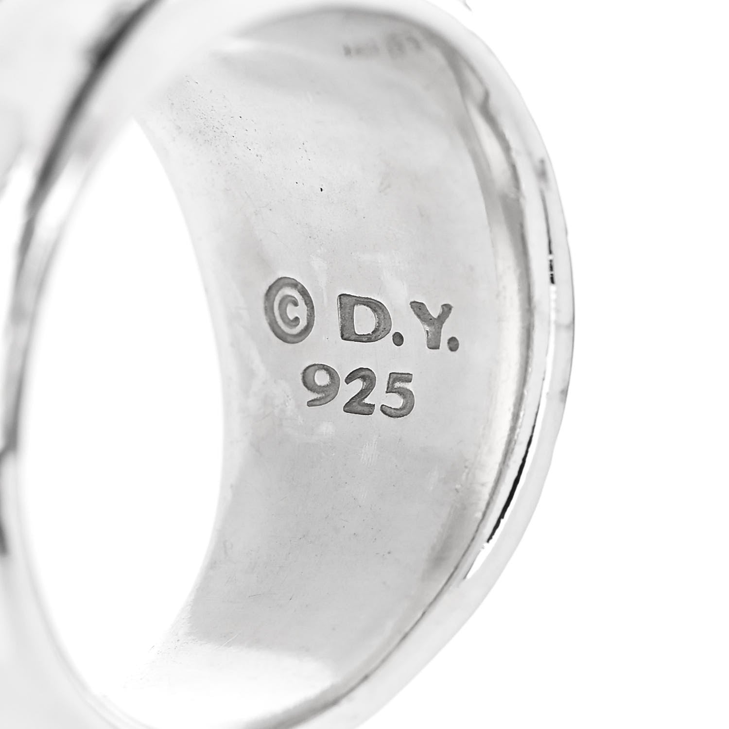 David Yurman Sterling Silver Wide Cable Ring 54 7 4 of 4