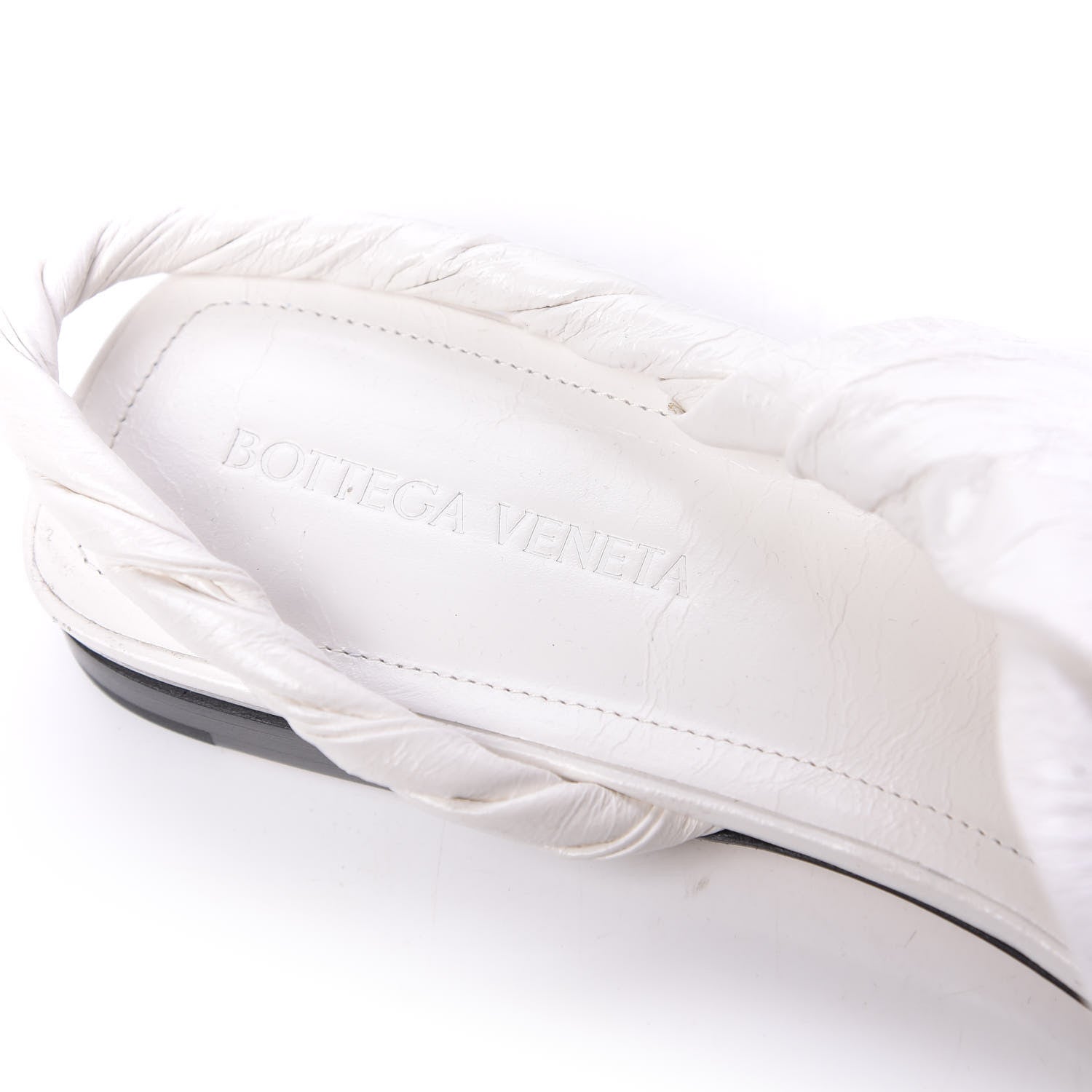 Bottega Veneta Nappa BV Point Ballet Flat 40 White 6 of 8