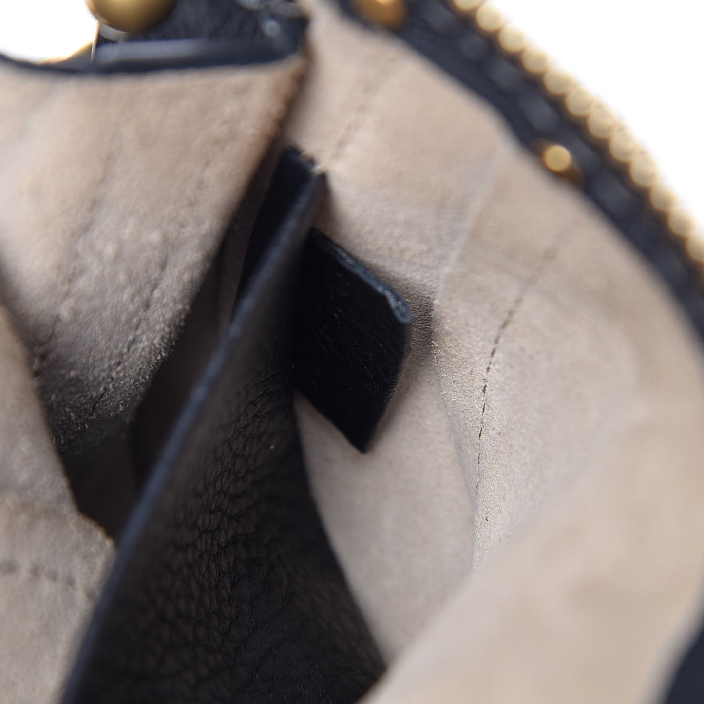 Grained Calfskin Nano Hayley Hobo Black
