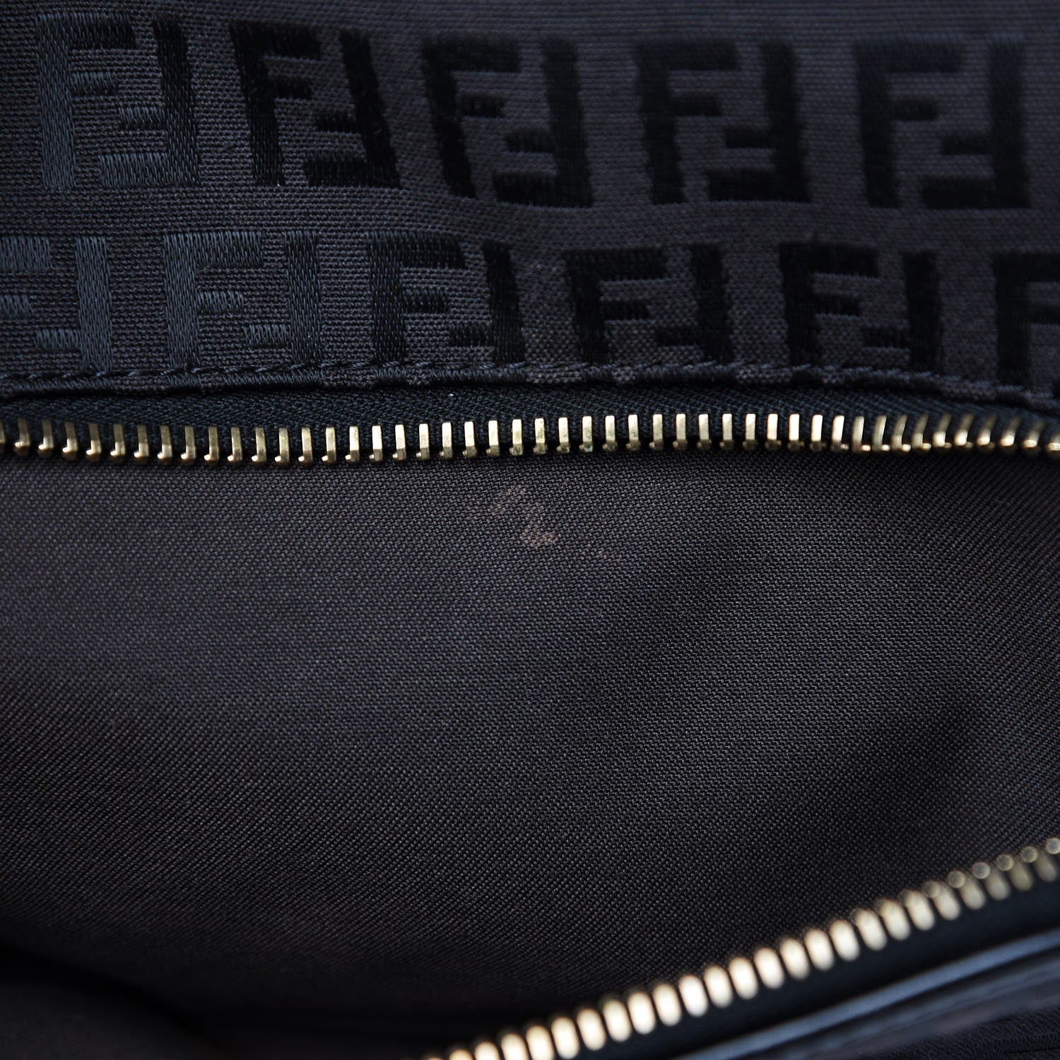 Fendi Zucchino Cuoio Small Chef Pocket Shoulder Bag Black 7 of 7