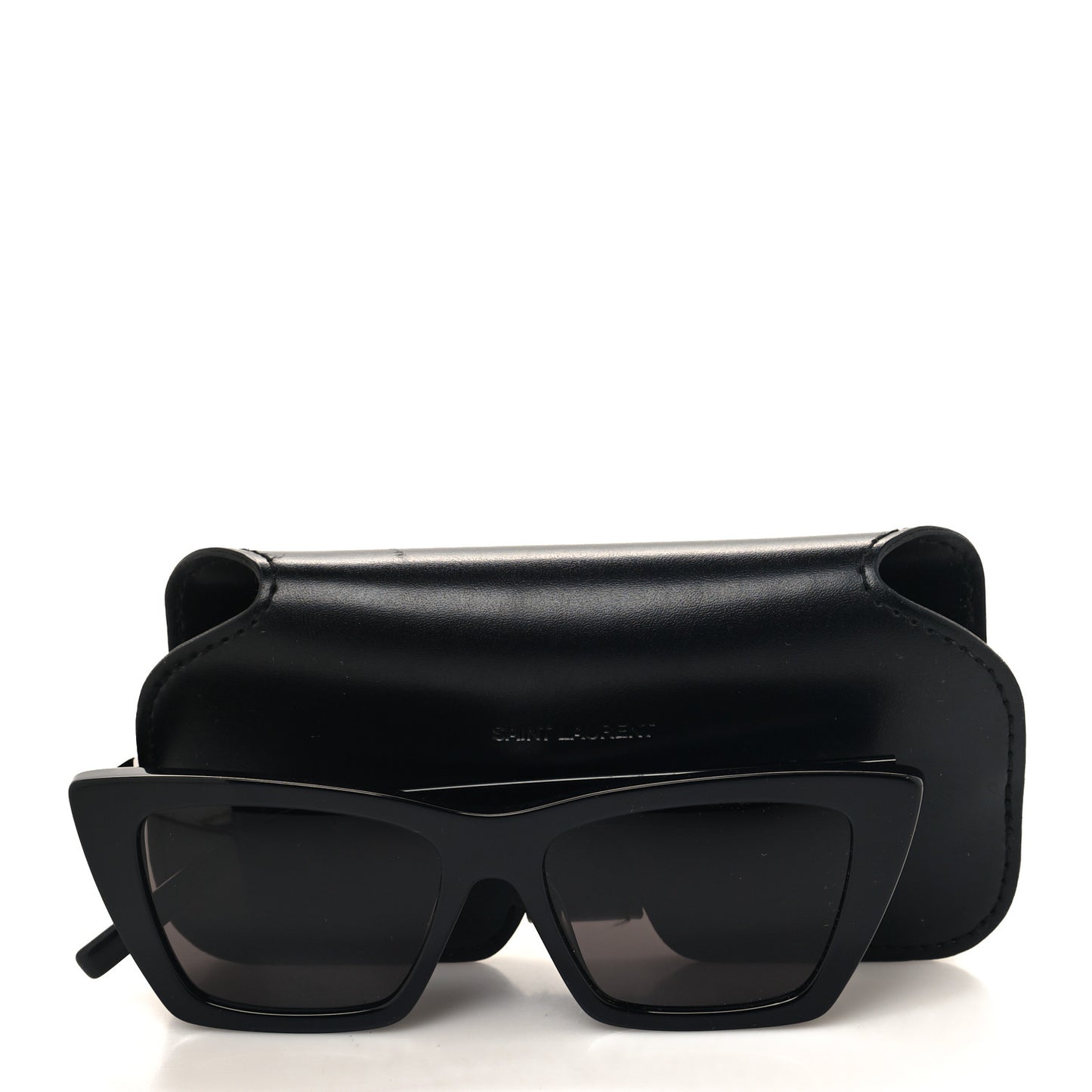 SAINT LAURENT Acetate Mica Cat Eye Sunglasses SL 276 Black