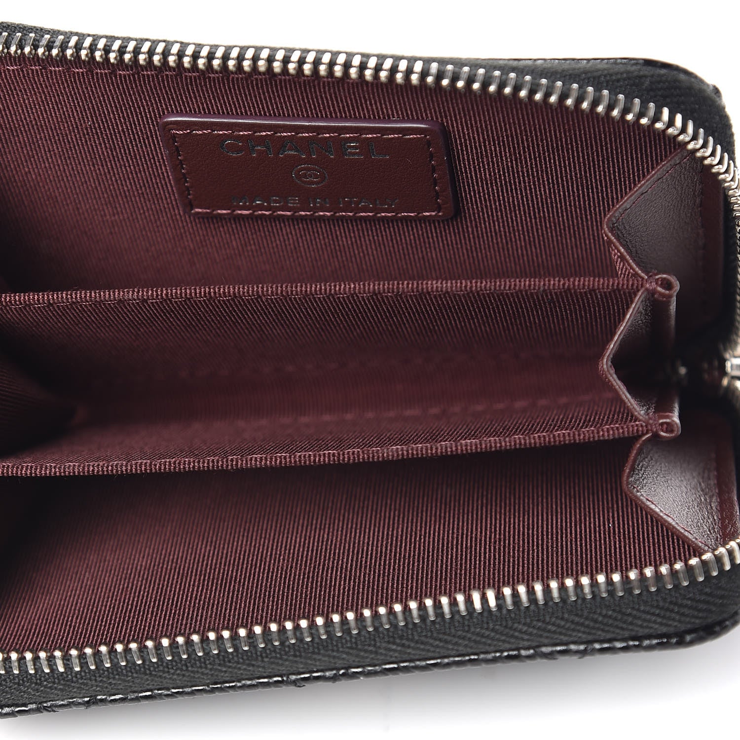 Chanel Caviar Quilted Zip Coin Purse Black 5 of 8