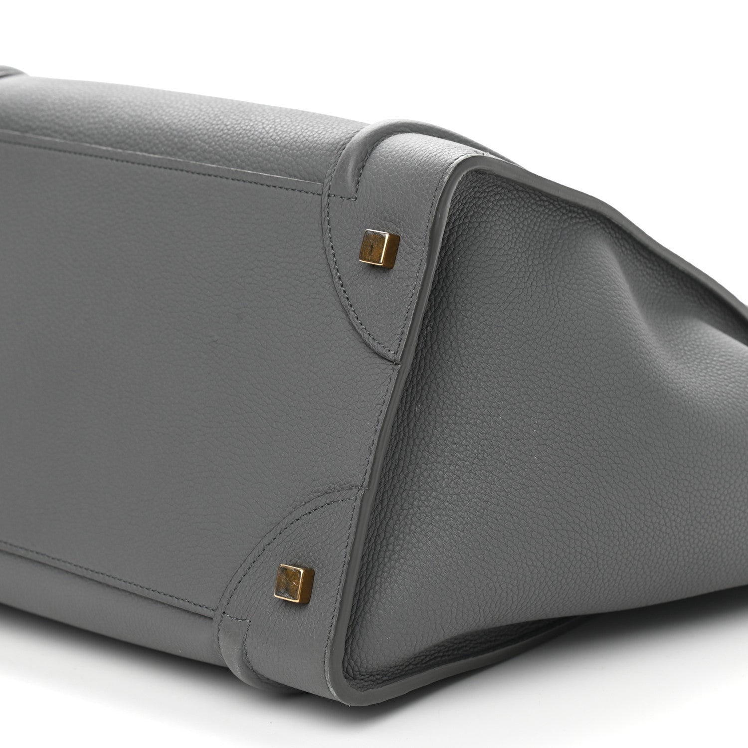 Celine Drummed Calfskin Mini Luggage Kohl 9 of 9