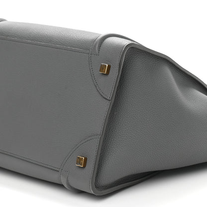 Celine Drummed Calfskin Mini Luggage Kohl 9 of 9