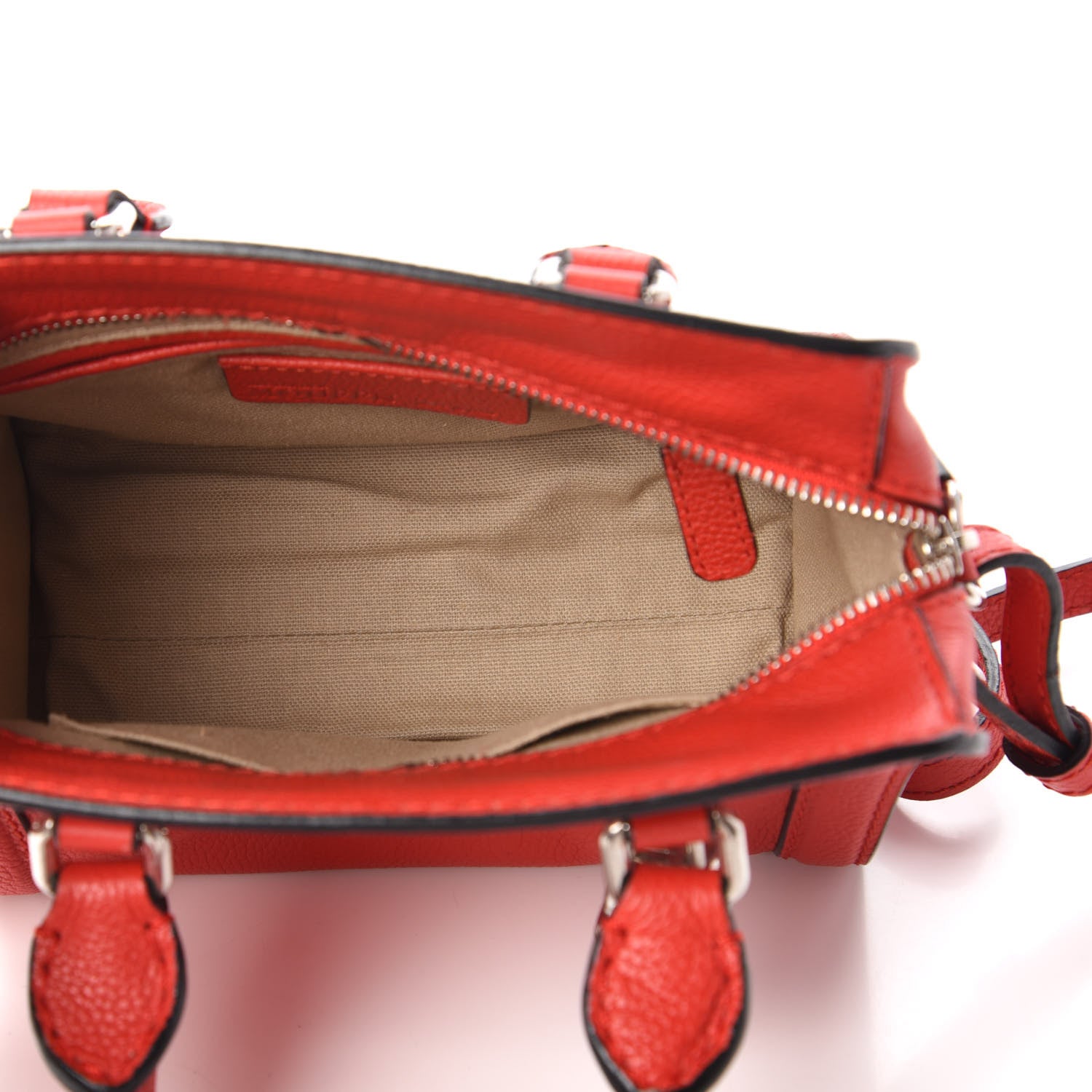Alexander McQueen Pebbled Calfskin Mini Padlock Tote Red 5 of 12