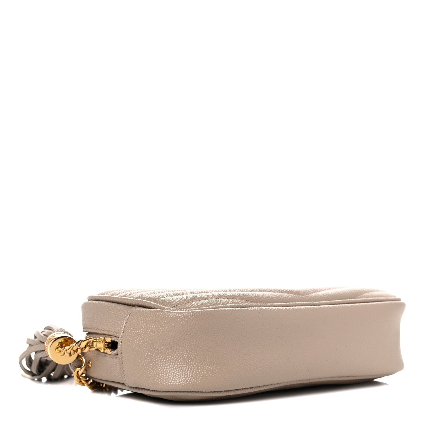 Saint Laurent Grain De Poudre Matelasse Monogram Mini Lou Camera Bag Dark Beige 4 of 11