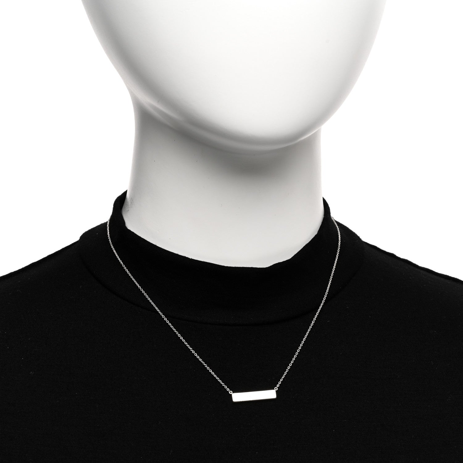Tiffany Sterling Silver Notes Bar Pendant Necklace 2 of 5