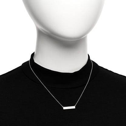 Tiffany Sterling Silver Notes Bar Pendant Necklace 2 of 5