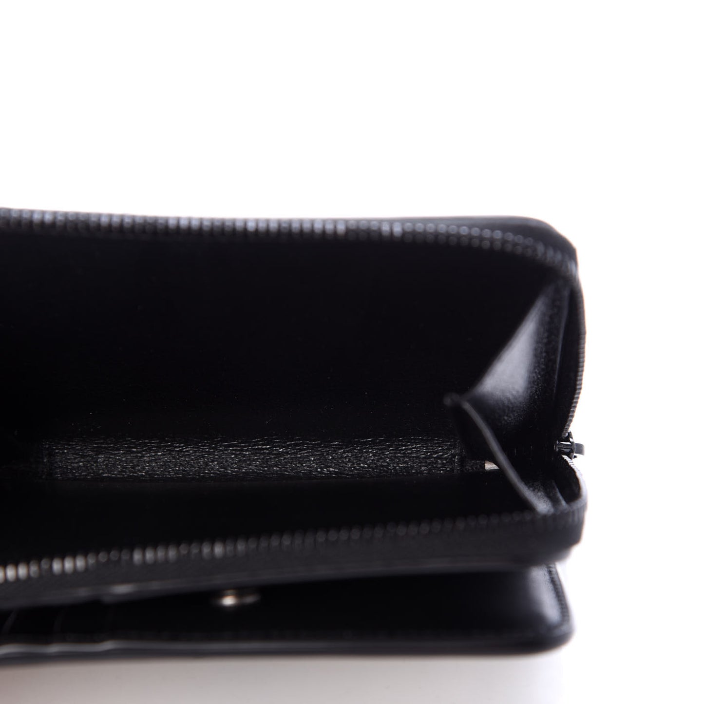Patent Glitter Leopard Monogram Compact Wallet Black Multi