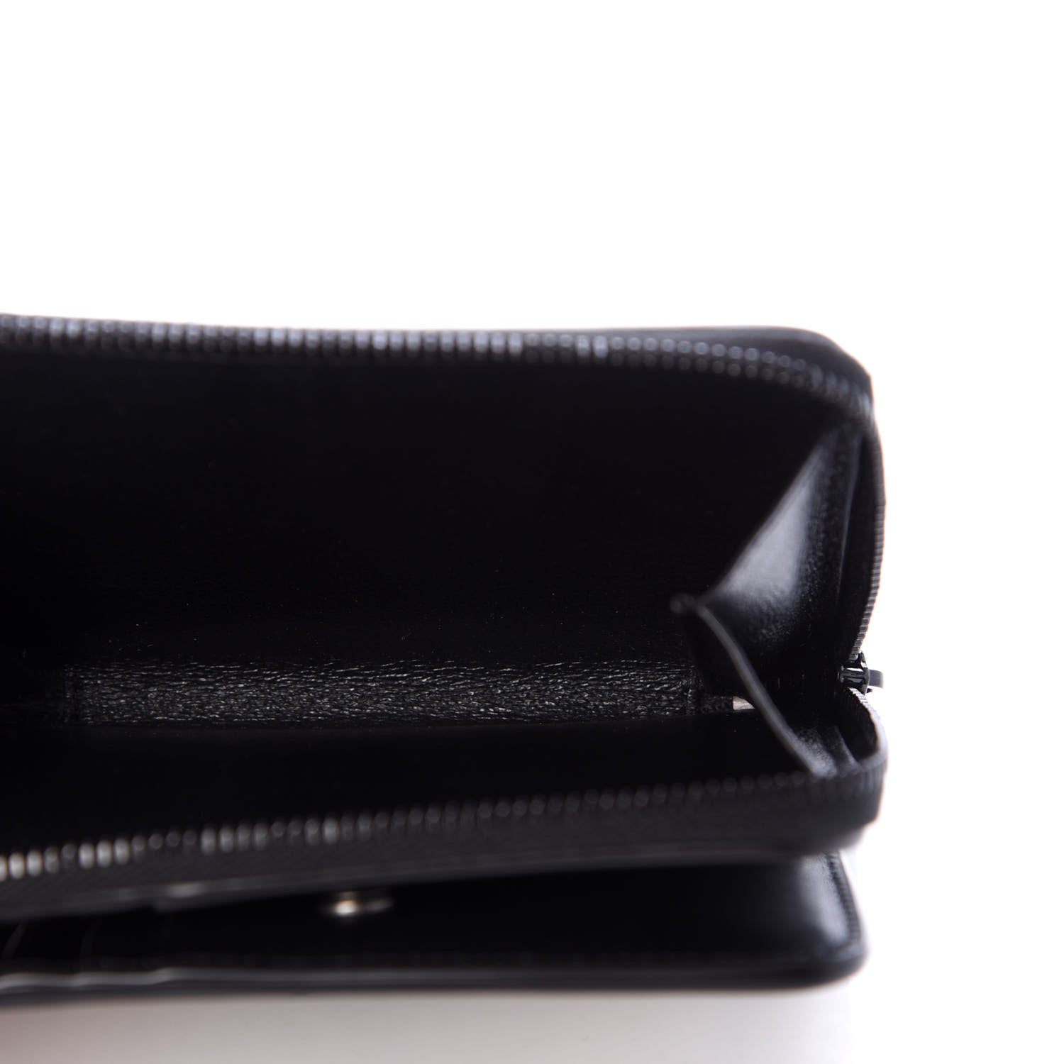 Saint Laurent Patent Glitter Leopard Monogram Compact Wallet Black Multi 7 of 7