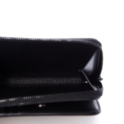 Saint Laurent Patent Glitter Leopard Monogram Compact Wallet Black Multi 7 of 7