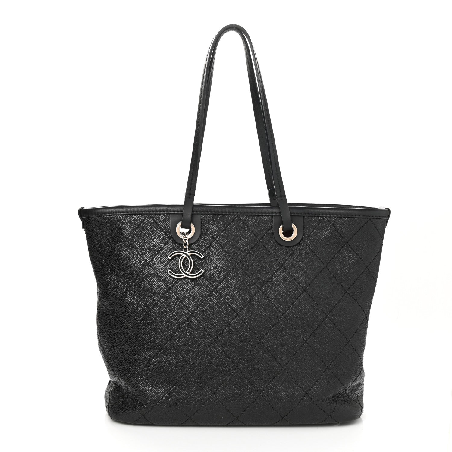 Chanel Grained Calfskin Shopping Fever Tote Black 1 of 12