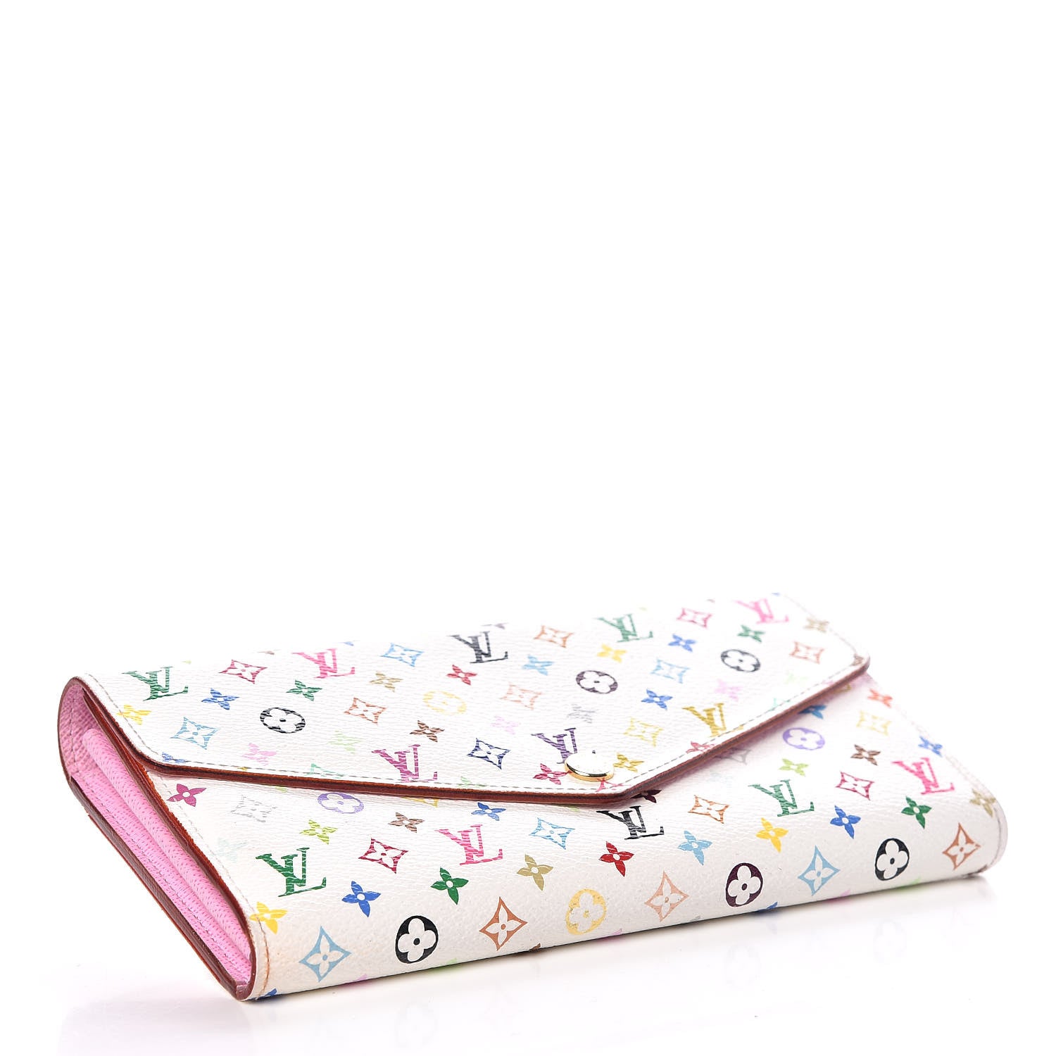Louis Vuitton Monogram Multicolor Sarah Wallet NM White Litchi 4 of 10