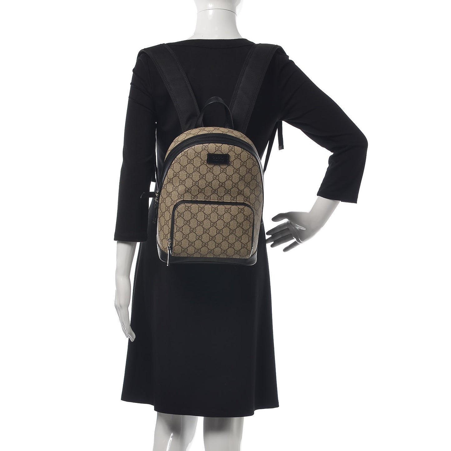 GG Supreme Monogram Small Eden Day Backpack Black