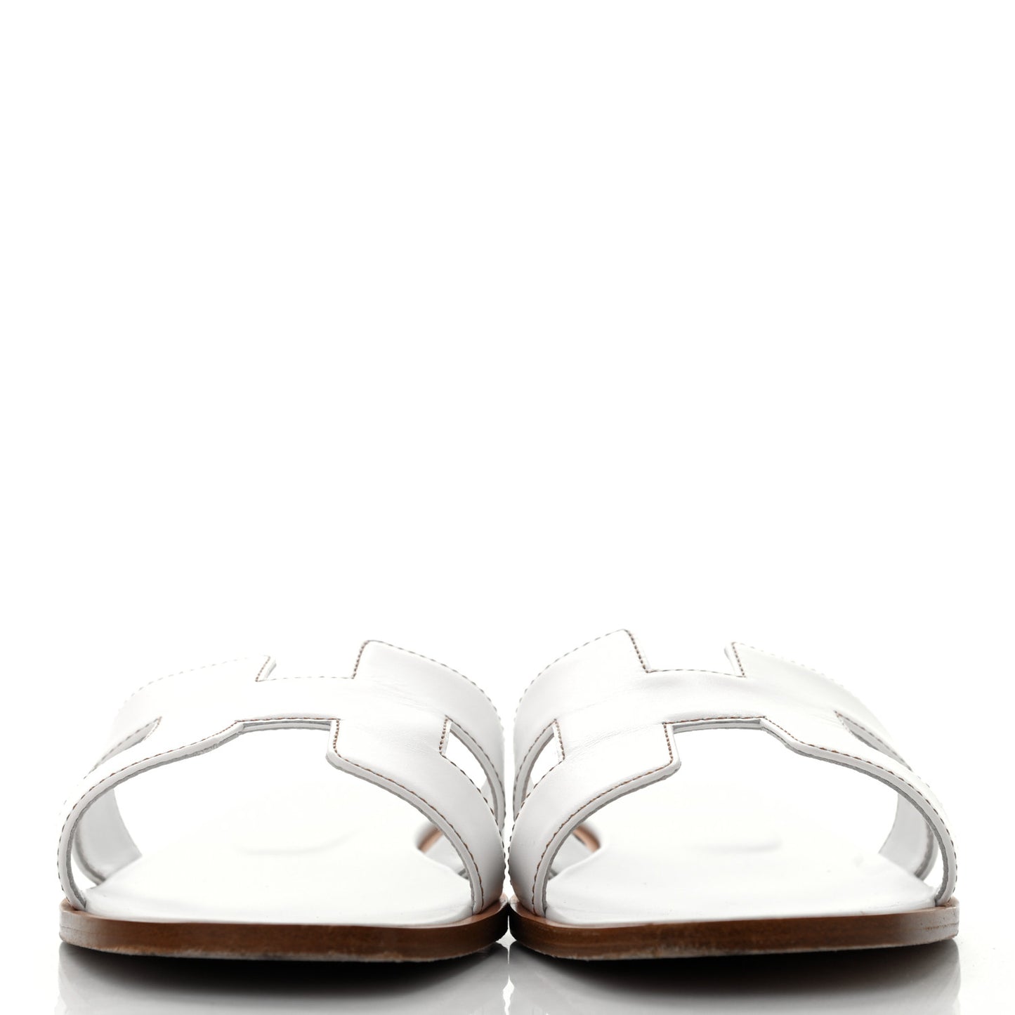 Box Calfskin Oran Sandals 39 White