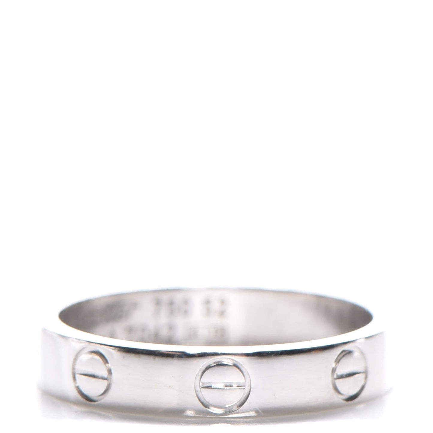 18K White Gold 3.5mm LOVE Wedding Band Ring 52 6