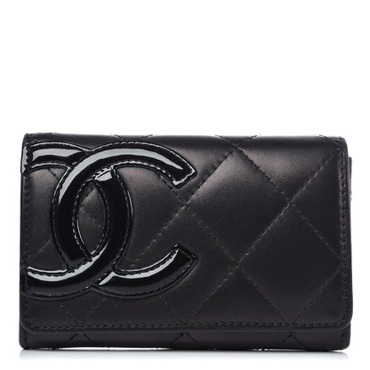 Chanel Calfskin Quilted Cambon Business Card Holder Black 1 of 15