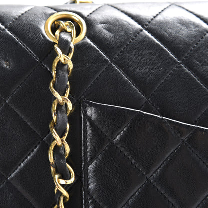 Chanel Lambskin Quilted Medium Double Flap Black 10 of 15
