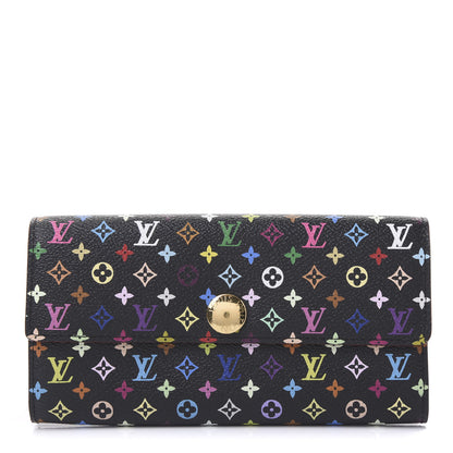 Louis Vuitton Monogram Multicolor Sarah Wallet Black 1 of 9