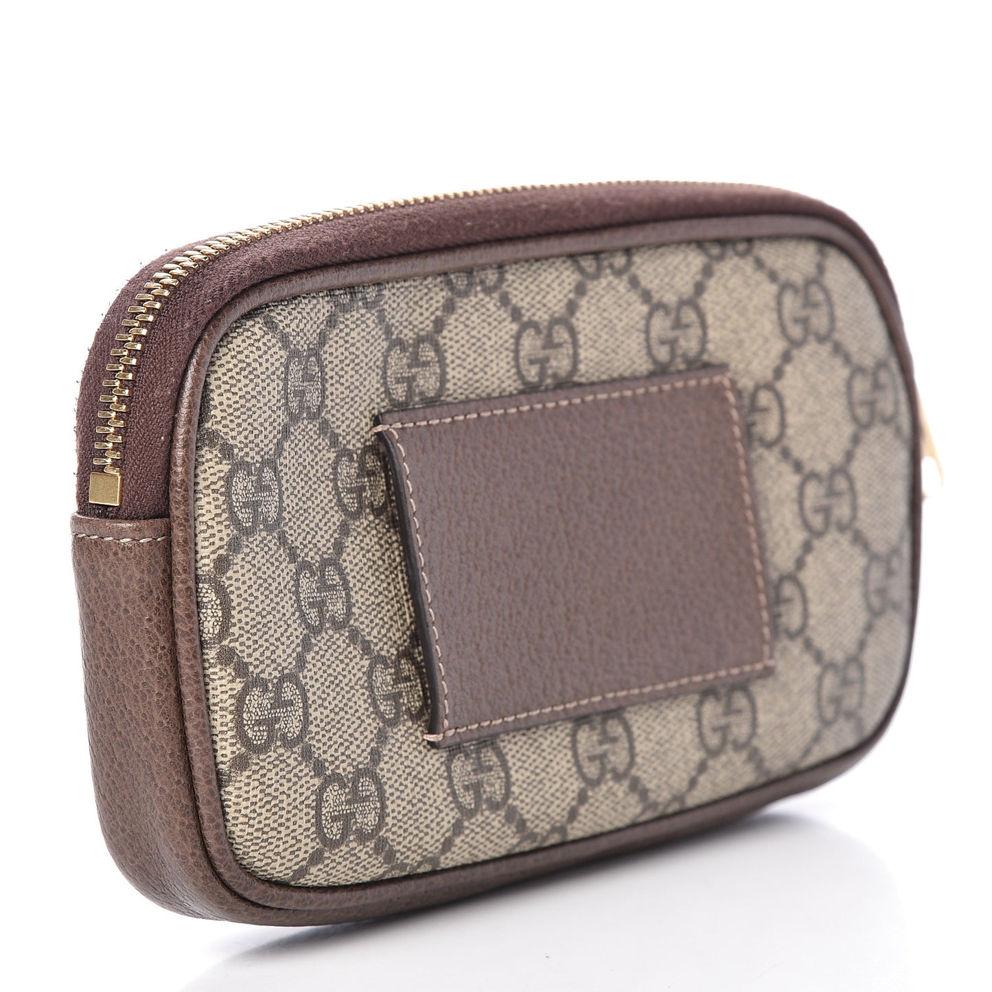 GG Supreme Monogram Ophidia Belted iPhone Case Dark Brown