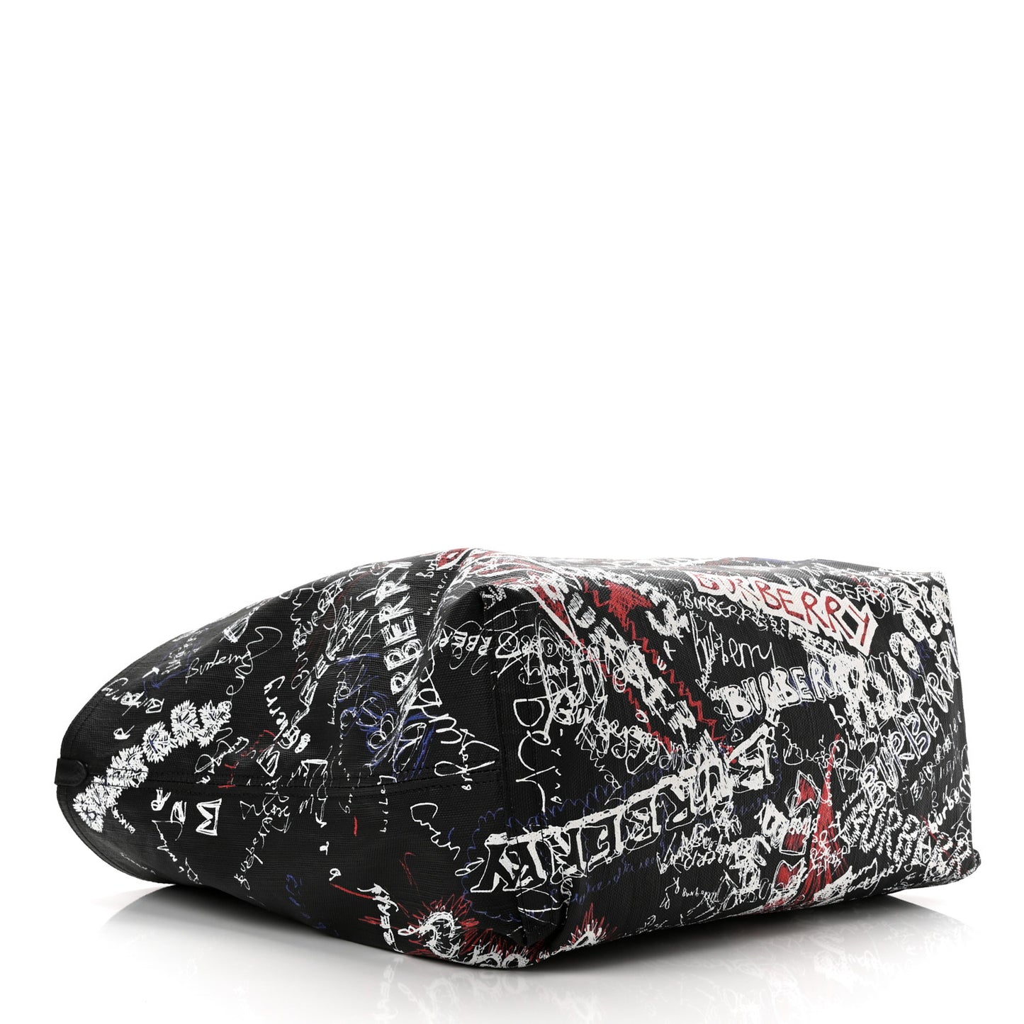 Coated Canvas Mega Check Sketchbook Medium Reversible Doodle Tote Black