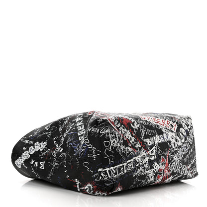 Burberry Coated Canvas Mega Check Sketchbook Medium Reversible Doodle Tote Black 5 of 27