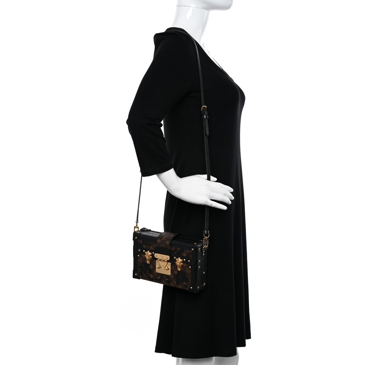 Monogram Blossom Petite Malle Black