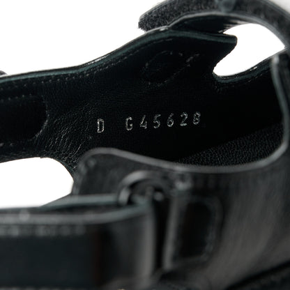 Chanel Lambskin Crystal CC Velcro Dad Sandals 38 Black 8 of 10
