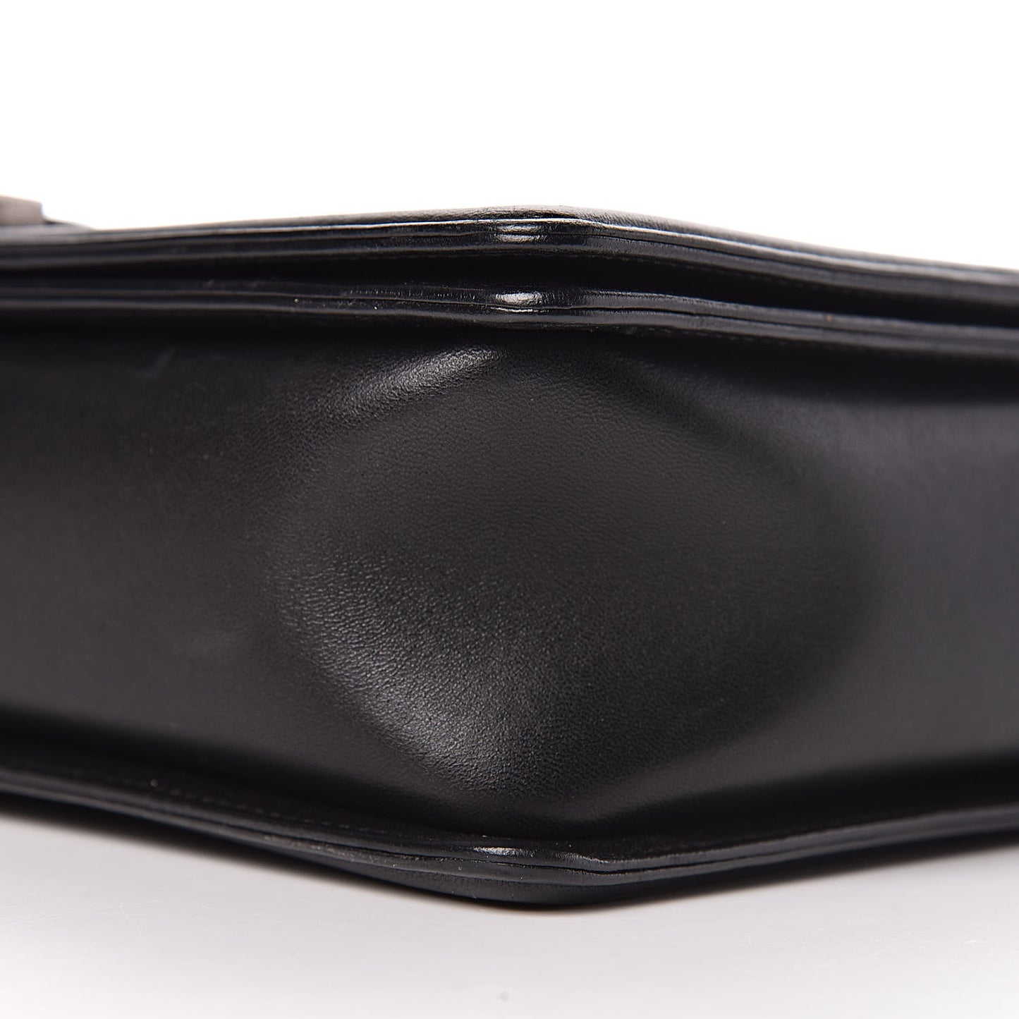 Lambskin Quilted Large Boy Flap Black