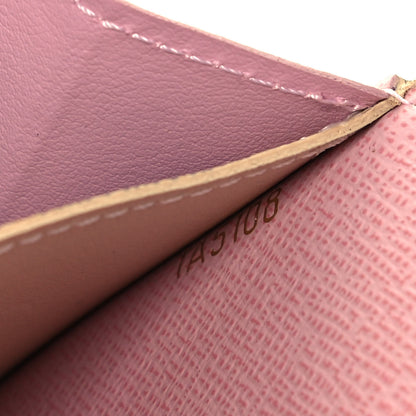 Louis Vuitton Damier Azur Emilie Wallet Rose Ballerine 7 of 7